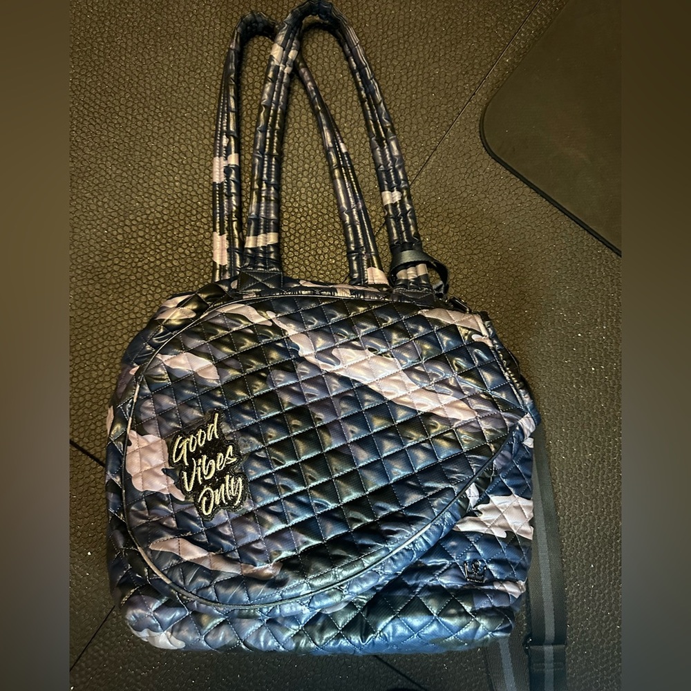 Oliver Thomas Quilted Camouflage Bag - Black and Gray